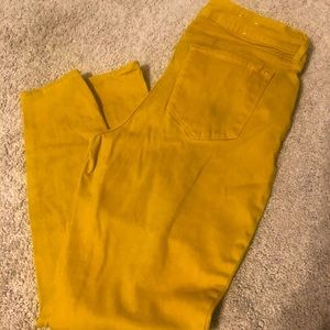 Mustard yellow Old Navy Tall skinny jeans